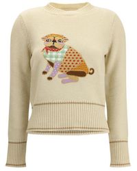 Valentino - Le Chien De La Maison Embroidered Sweater - Lyst