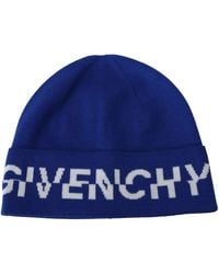 Givenchy - Blue Wool Unisex Winter Warm Beanie Hat - Lyst