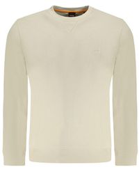 BOSS - Beige Cotton Sweater - Lyst