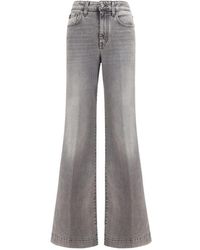 Jacob Cohen - Gray Cotton Flared Jeans - Lyst
