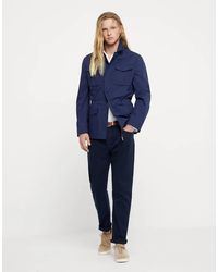 Brunello Cucinelli - Blue Polyester Shell Jacket - Lyst