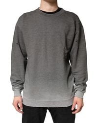 Dolce & Gabbana - Gray Cotton Crew Neck Men Sweatshirt Sweater - Lyst