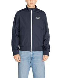 EA7 - Blue Polyamide Jacket - Lyst