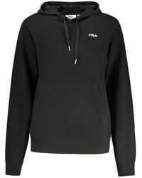 Fila - Black Cotton 's Hoodie - Lyst