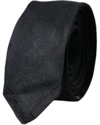 Dolce & Gabbana - Solid 100% Silk Adjustable Tie - Lyst