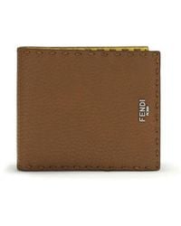 Fendi - Brown Calf Leather Bos Taurus Wallet - Lyst