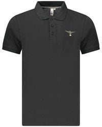 Accademia Militare - Black Cotton Men's Polo Shirt - Lyst