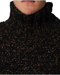 Dolce & Gabbana - Brown Wool Knit Turtleneck Pullover Sweater - Lyst