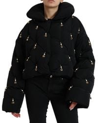 Dolce & Gabbana - Elegant Quilted Jacket With Pearl Embellishment - Lyst
