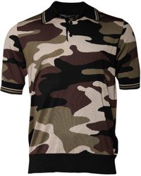 Dolce & Gabbana - Multicolor Camouflage Collared Polo T - Lyst