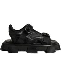 Dolce & Gabbana - Black Logo Detailed Men Chunky Sandals Shoes - Lyst