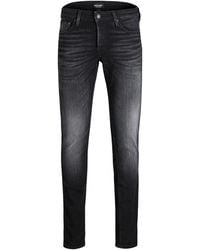 Jack & Jones - Black Cotton Skinny Jeans - Lyst