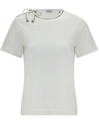 Burberry - White Cotton T - Lyst