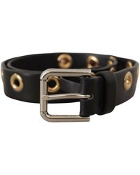 Dolce & Gabbana - Chic Leather Belt With Engraved Buckle - Lyst