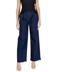 Ichi - Blue Cotton Jeans & Pant - Lyst