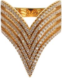Nialaya - Glamorous Plated Crystal Ring - Lyst