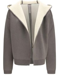 Rick Owens - Gray Wool Oves Aries Hoodie - Lyst
