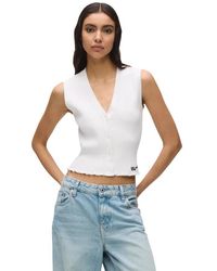 KARL LAGERFELD - Viscose Tank Tops - Lyst