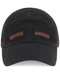 Gucci - Black Cotton Cap (baseball Hat) - Lyst