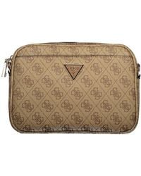 Guess - Beige Polyurethane Handbag - Lyst