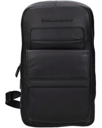 Piquadro - Black Leather Backpack - Lyst
