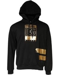 Dolce & Gabbana - Black Dg Logo Hoodie Men Sweatshirt Sweater - Lyst