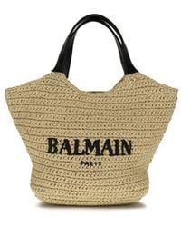 Balmain - Viscose Shoulder Bag - Lyst