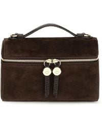 Tory Burch - Brown Suede Leather Handbag - Lyst