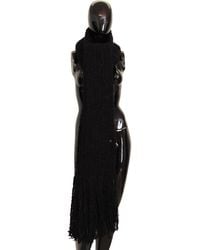 Dolce & Gabbana - Virgin Wool Knitted Wrap Shawl Scarf - Lyst