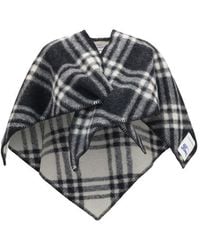 Burberry - Gray Wool Oves Aries Scarf - Lyst