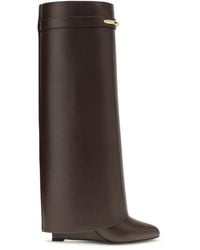 Givenchy - Brown Calf Leather Bos Taurus High Heel Boots - Lyst