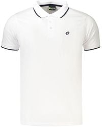 Lotto Leggenda - White Polyester Men's Polo Shirt - Lyst