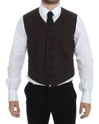 Dolce & Gabbana - Cotton Blend Dress Vest Gilet - Lyst