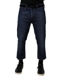 Vivienne Westwood - Mid Waist Cotton Cropped Denim Jeans Elastane Clothing - Lyst