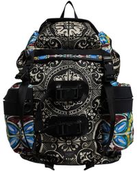 Dolce & Gabbana - Multicolor Maiolica Print Nylon Backpack Bag - Lyst