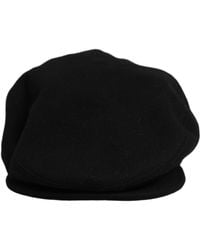 Dolce & Gabbana - Men Black Wool Blend Flat Cloth Newsboy Cap Hat - Lyst