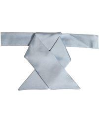 Dolce & Gabbana - Men Light Blue Silk Adjustable Neck Papillon Bow Tie - Lyst