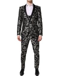 Dolce & Gabbana - Martini Jacquard 3 Piece Suit - Lyst