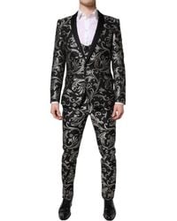 Dolce & Gabbana - Martini Jacquard 3 Piece Suit - Lyst