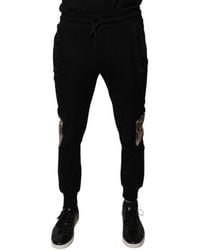 Dolce & Gabbana - Casual Joggers Leopard Print Side Stripe Trousers - Lyst