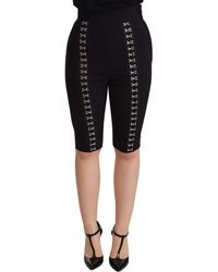 Dolce & Gabbana - Elegant High Waist Wool Shorts - Lyst