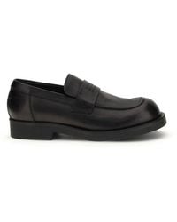 MM6 by Maison Margiela - Black Calf Leather Bos Taurus Slip - Lyst