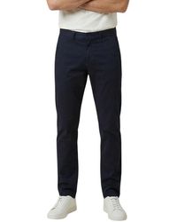 GANT - Blue Cotton Skinny Pants - Lyst