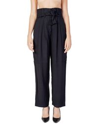VILA CLOTHES - Black Viscose Jeans & Pant - Lyst