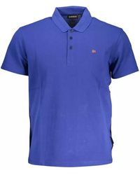 Napapijri - Blue Cotton Polo Shirt - Lyst