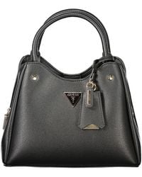 Guess - Black Polyurethane Handbag - Lyst