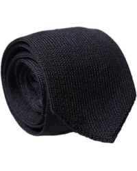 Dolce & Gabbana - Dark Solid 100% Silk Adjustable Neckmen's Tie - Lyst