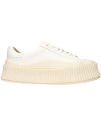 Jil Sander - Sneakers Leather/Optic - Lyst
