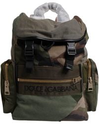 Dolce & Gabbana - Military Green Patchwork School Backpack Bag - Lyst