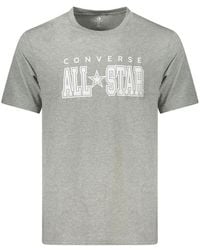 Converse - Gray Cotton Men's T - Lyst